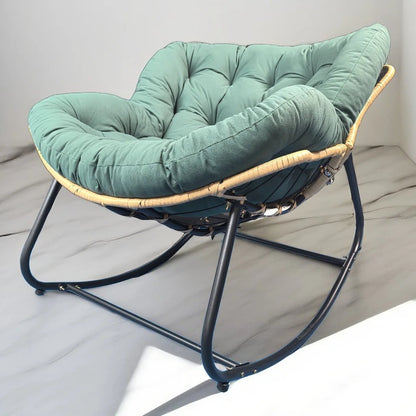 PE Rattan Weave Rocking Chair Lie Down or Sleep Lunch Break Chair Living Room Balcony Chaise Longue Adult Kid Recliner Lazy Sofa