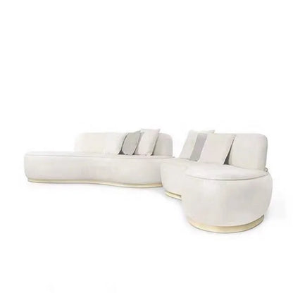 ZMLhigh-end beauty salon club stainless steel curved sofa modern light luxury metal clothing store sofa