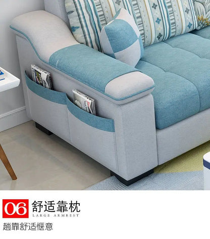 Living room, simple, modern, rental room, three people, removable and washable, small apartment, Nordic