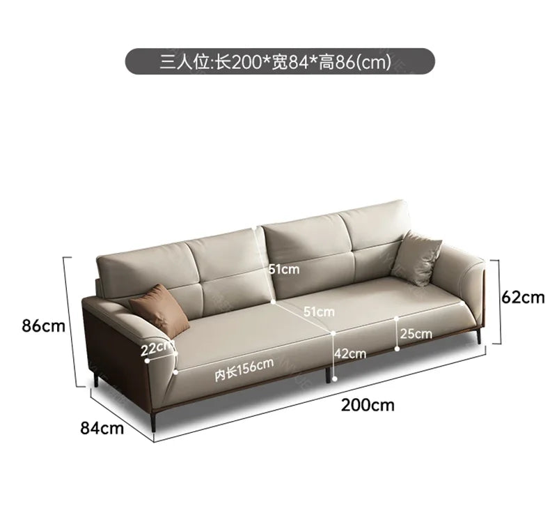 Designer Luxury Living Room Sofa Set Minimalist Beige Sectional Modern Nordic Sofas Puffs Double Canape Salon Home Furniture