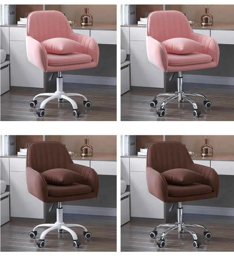 Modern Lift Swivel Office Chairs Study Room Chair Home Backrest Leisure Makeup Chair Bedroom Comfortable Computer Gaming Chair