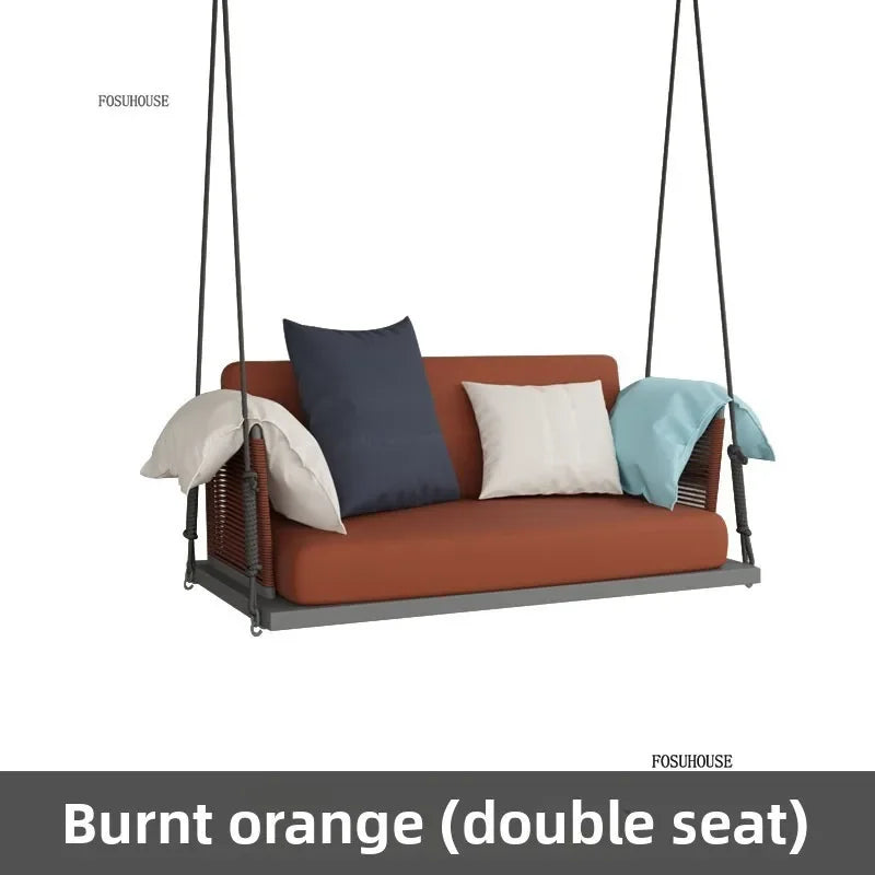 Nordic Patio Swings Indoor Balcony Hanging Basket Chair Home Single Double Rope Hanging Basket Hanging Chairs Outdoor Furniture