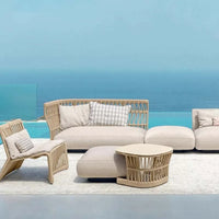 Outdoor sofa, courtyard, rattan woven outdoor swimming pool, homestay furniture, leisure combination, outdoor rattan chair