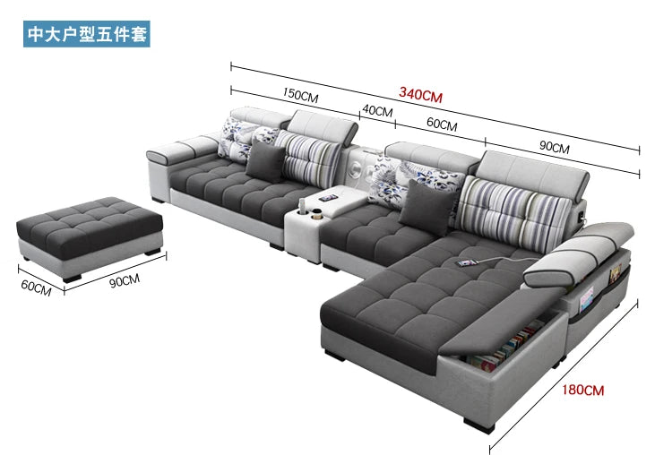 Classic Storage Sofa Adults Comfortable Corner Modern Sofa Living Room Designer Floor Muebles Para Habitacion Home Accessories