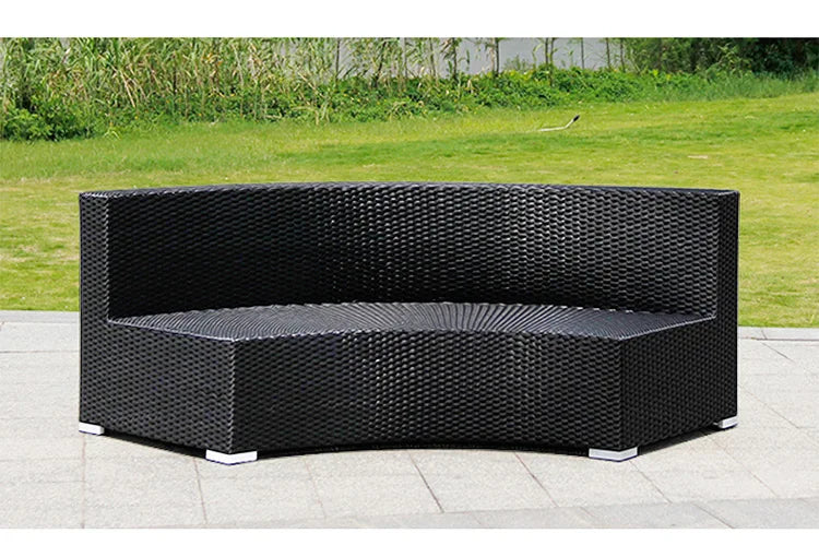 Outdoor round rattan sofa combination curved living room sofa