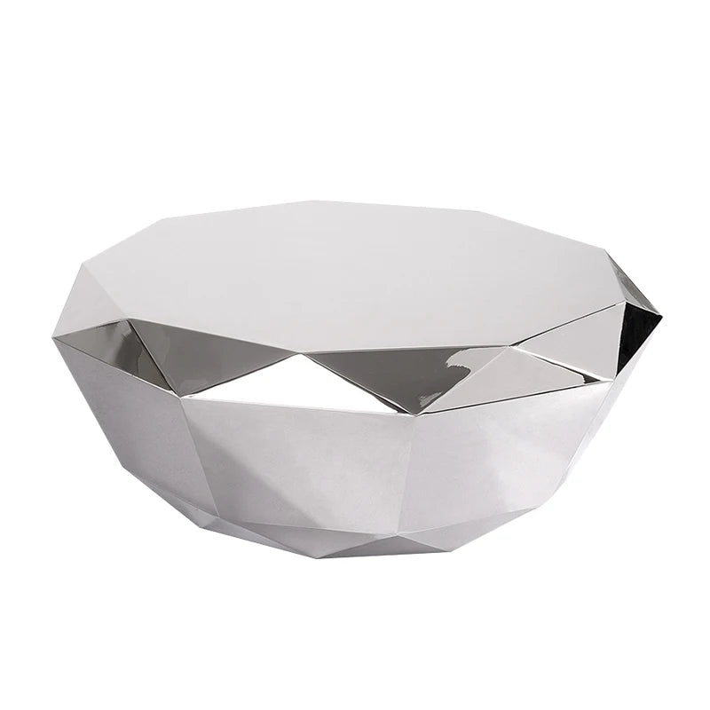 Diamond Shaped Coffee Table, Made of Stainless Steel Material, Suitable for Study Rooms, Bars, Hotels, Restaurants, and Offices