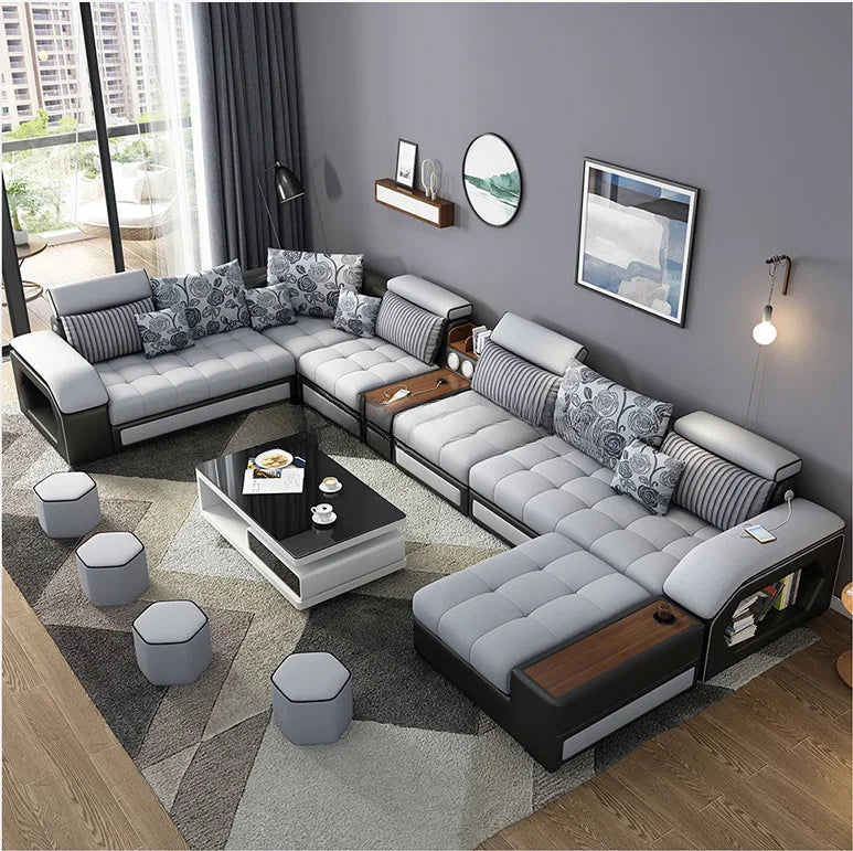 'lazy contemporary folding restaurant turkish leather sleeper sectional sofa furniture 100% leather modern sofa set