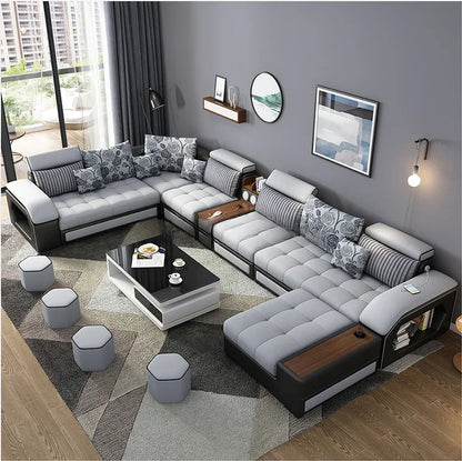 'lazy contemporary folding restaurant turkish leather sleeper sectional sofa furniture 100% leather modern sofa set