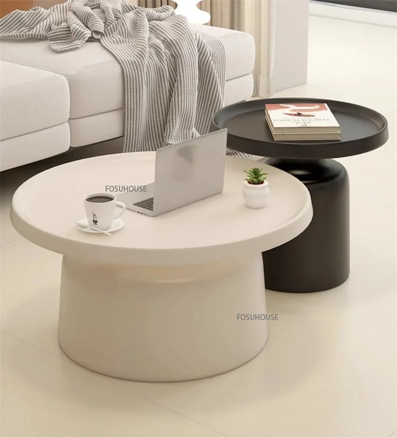 Modern Small Apartment Living Room Table Simple Iron Coffee Tables Creative Bedroom Bedside Table Round Tea Table Combination T