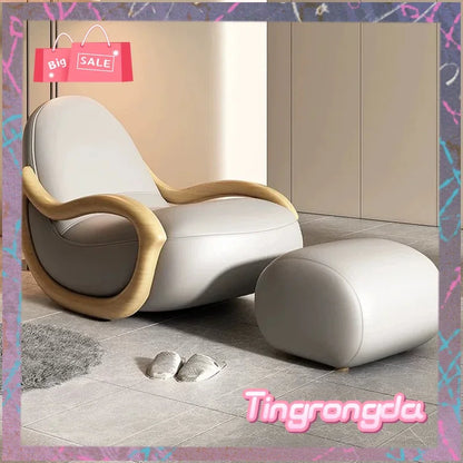 Living room chair simple white lazy reclining chair armchair sofa comfortable salon home furniture