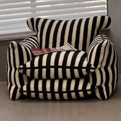 MOMO Simple Household Living Room Leisure Lazy Sofa Net Red Striped Bedroom Tatami Creative Backrest Chaise Longue