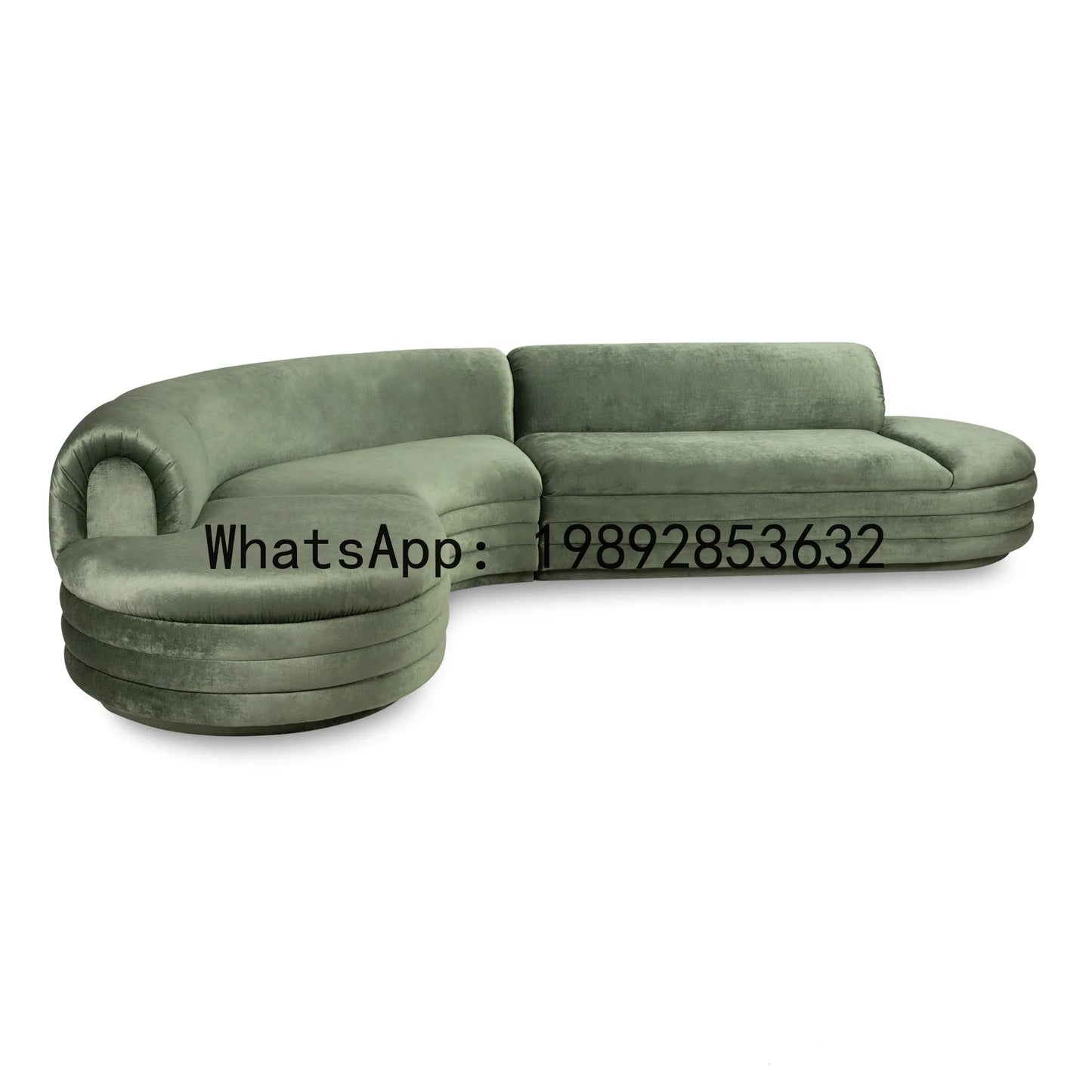 XL Nordic Light Luxury Curved Fabric Irregular Living Room Beauty Salon Modern Simple Sofa