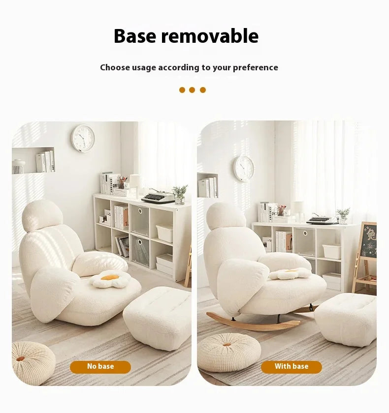 Modern Ergonomic White Chairs Minimalist Living Room Recliner Lounge Chairs Floor Bedroom Articulos Para El Hogar Home Decor