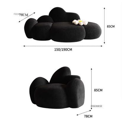 Simple Small Apartment Living Room Sofas Nordic Home Balcony Single Back Sofa Chair Beauty Salon Lounge Reception Double Sofas