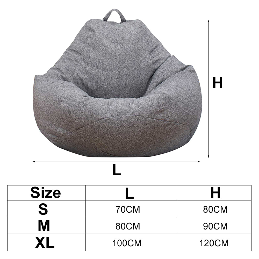 Lazy Sofa Cover Comfortable Large Bean Bag Cover without Filler for Home Bedroom Adults Kids Soft Tatami Chairs Covers Beanbags