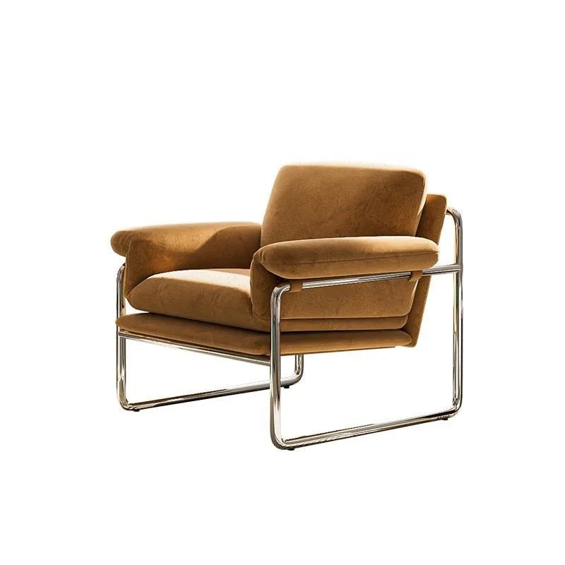 Bauhaus Antique Style Stainless Steel Designer Sofa Chair Living Room Home Balcony Leisure Recliner Negotiation Chair