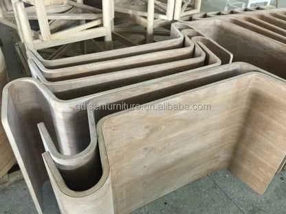 Curved Plywood COFFEE Table Mid Century Modern Living Room Furniture Solid Wood Coffee Table Wooden Convertible