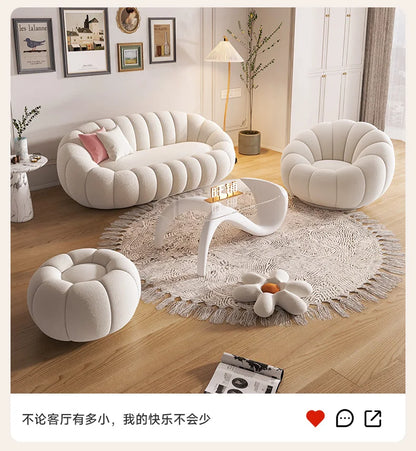 Cloud Sofa Plush Pumpkin Sofa Combination Soft And Comfortable Modern Living Room Sofa Suite Apartment Home Decoration Furniture
