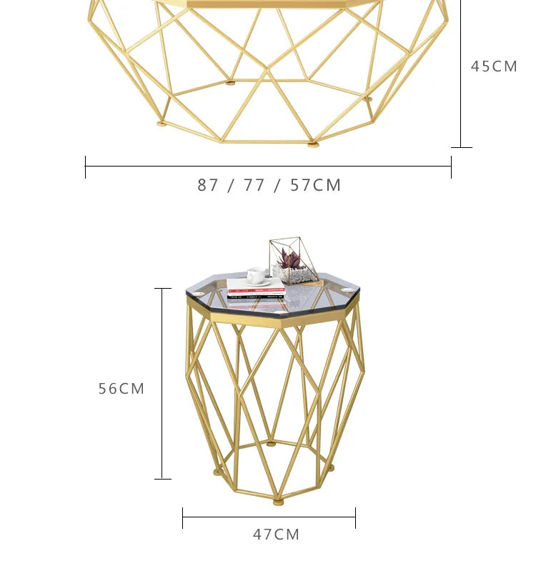 S Nordic Aesthetic Coffee Table Clear Simple Unique Designer Decoration Side Table Standing Lounge Couchtisch Salon Furniture
