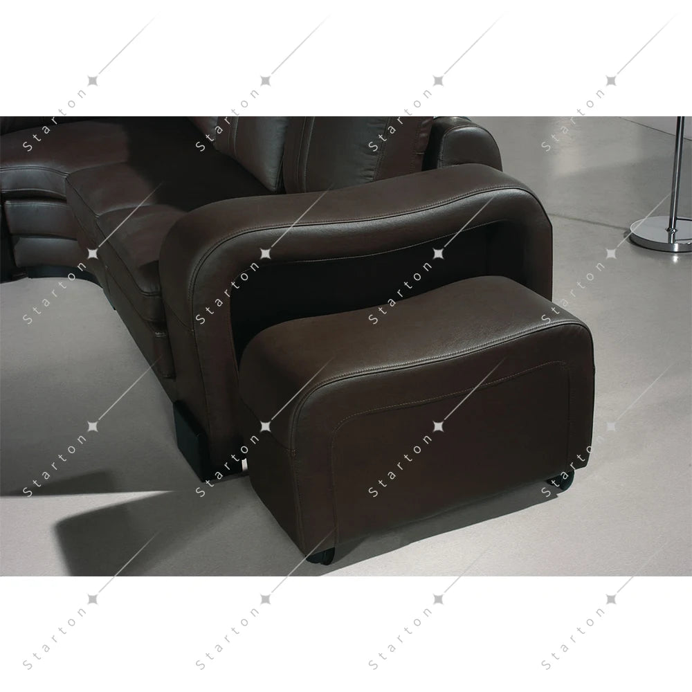 Elegant Furniture Living Room Seater Leather L Sectional Corner Armchair Sofas With Single Seat Chair
