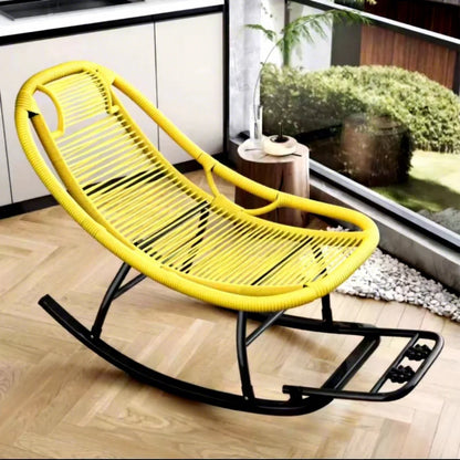 Outdoor rocking chair, garden rattan chair, casual nap chair, household, sitting and lying down