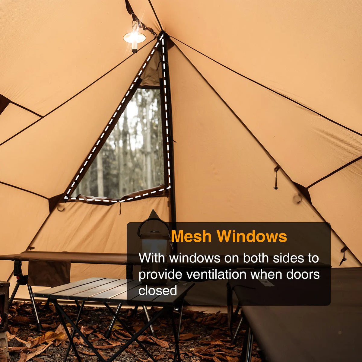 Onetigris ASH Hammock Canopy 4 Person Camping Hot Tent with Stove Jack 4 Season Waterproof Windproof for Survivalist Hiking