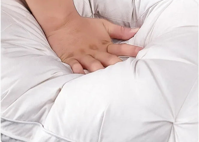 Goose Down Pillow White Cotton PillowCover Rectangle Bedroom Sleep 5-Star Hotel Pillow Low-Mid-high Pillows for Sleeping