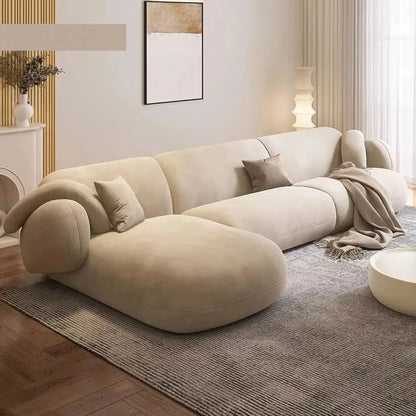 High-end convertible velvet sofa for hotel villas
