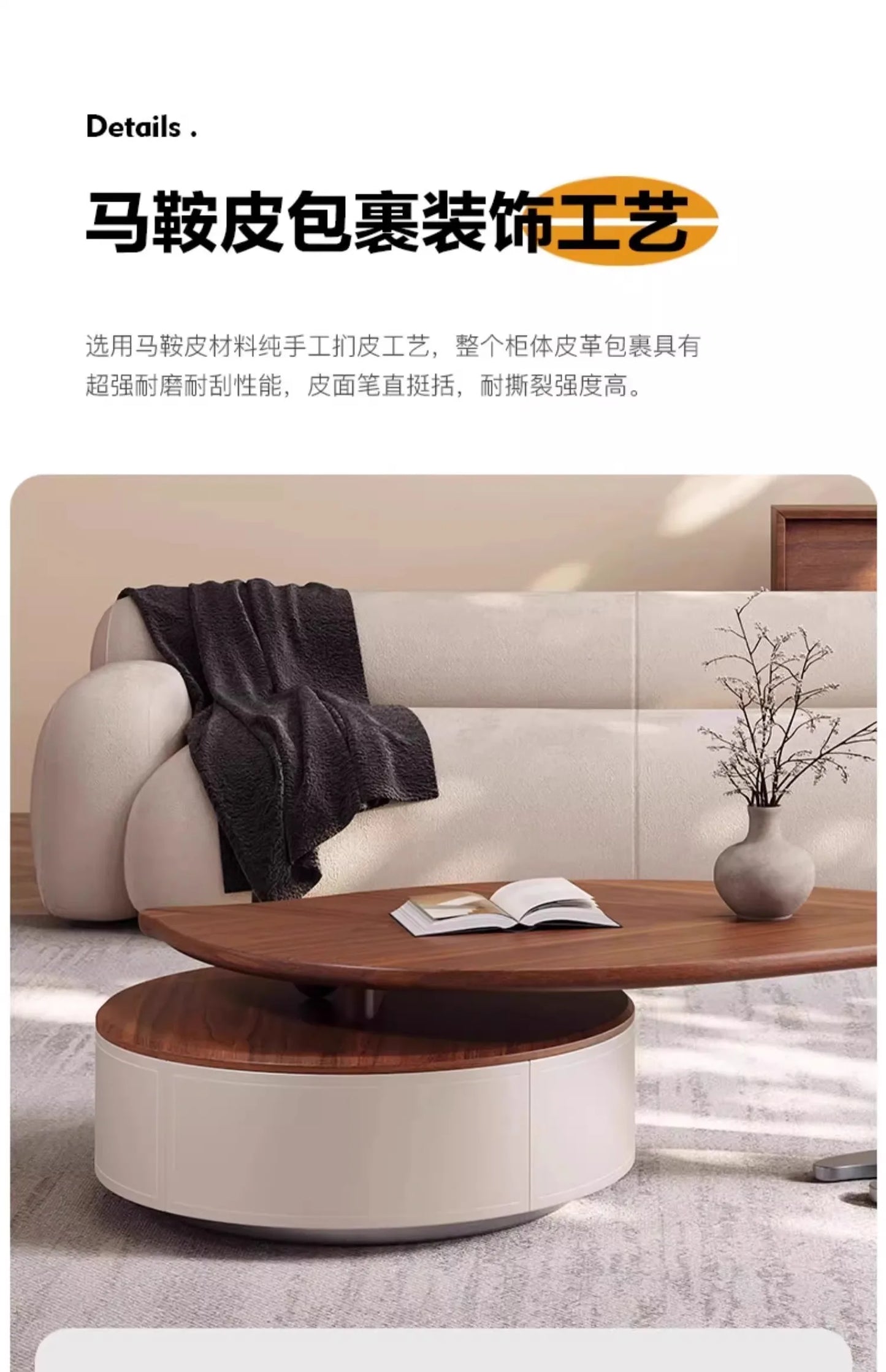 Nordic Style Modern Coffee Table Unique Design Glam Luxury Coffee Table Living Room Hidden Storage Table De Salon Home Furniture