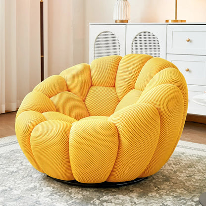Modern Pumpkin Chair Luxury Bubble Sofa Single Lounge Seat Lazy Recliner for Bedroom Balcony Living Room Aesthetic Accent