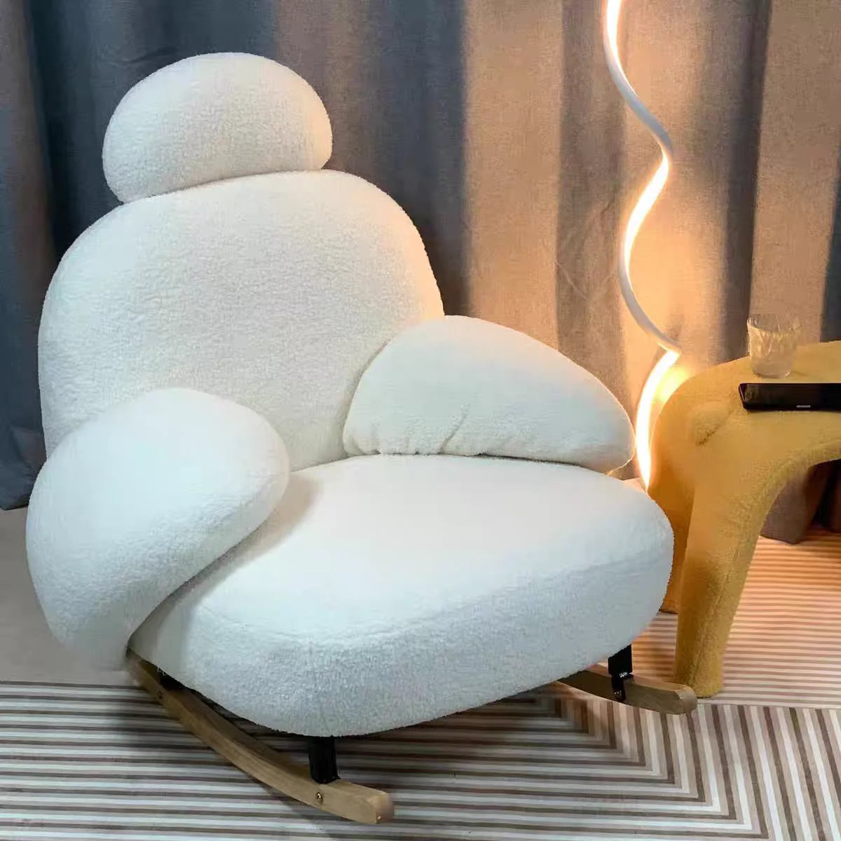 Single Recliner Rocking Chair Living Room Furniture Arm Chaise Leisure Lounge Chair Living Room Modern Leisure Sofa Chairs