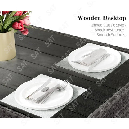 Furniture Set, Outdoor Furniture Patio Sectional Sofa, All Weather PE Rattan Outdoor set with Cushions and Table