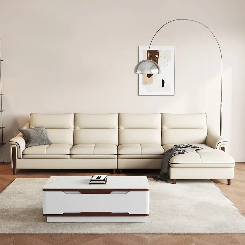 Sofa living room simple modern first layer cowhide corner combination furniture
