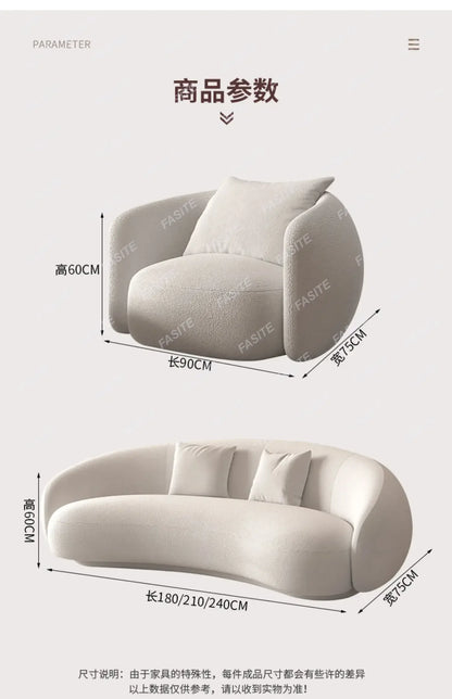 Italian Banana Sofa Minimalist Shaped Sofa Living Room Simple Modern Arc Cashew Sofa-high qualit