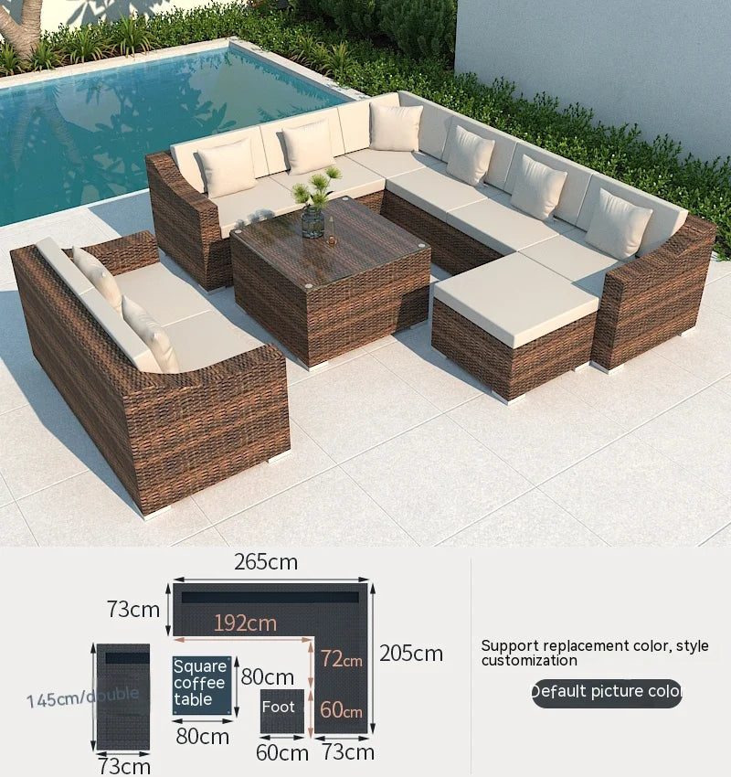 # Rattan Outdoor Wicker Patio Garden Sofa Fancy Sofa and Table Sets