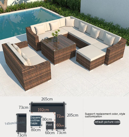 # Rattan Outdoor Wicker Patio Garden Sofa Fancy Sofa and Table Sets