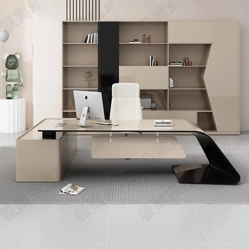 Luxury European Office Desk Wooden Study Computer Gaming Standing Office Desk Bedroom Conference Design Ufficio Home Furniture