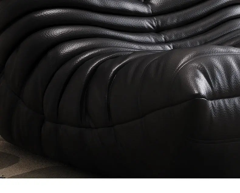 Caterpillar leather sofa togo lazy sofa can lie down and sleep modern light luxury single recliner living room sofa