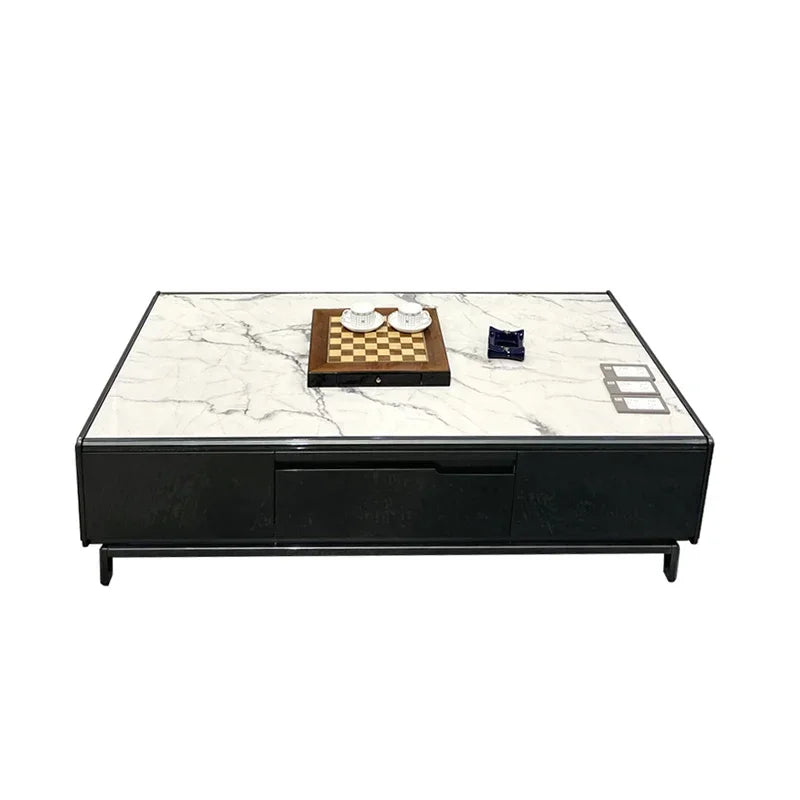 Italian light luxury large apartment leather sofa living room top layer cowhide designer villa high-end furniture combination