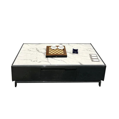 Italian light luxury large apartment leather sofa living room top layer cowhide designer villa high-end furniture combination