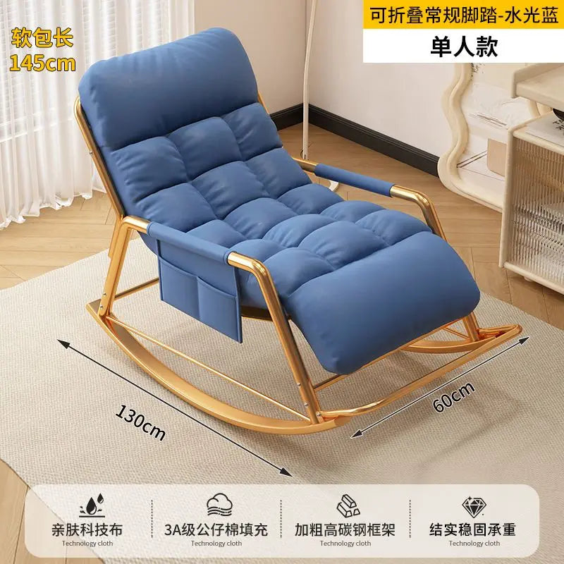 Recliner Rocking Chair Sitting and Sleeping Dual-purpose  Lunch Break Chair Balcony Home Leisure Lazy Sofa Chair Ergonomic