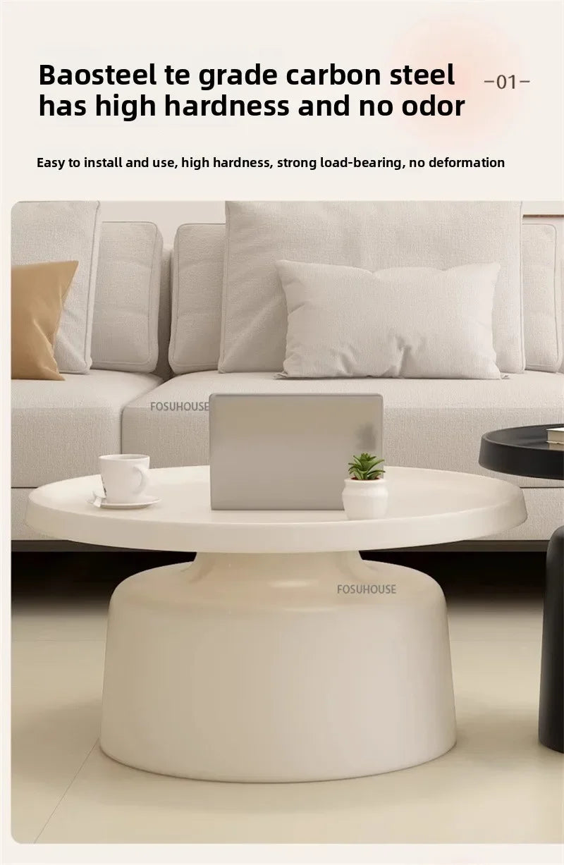 Modern Small Apartment Living Room Table Simple Iron Coffee Tables Creative Bedroom Bedside Table Round Tea Table Combination T
