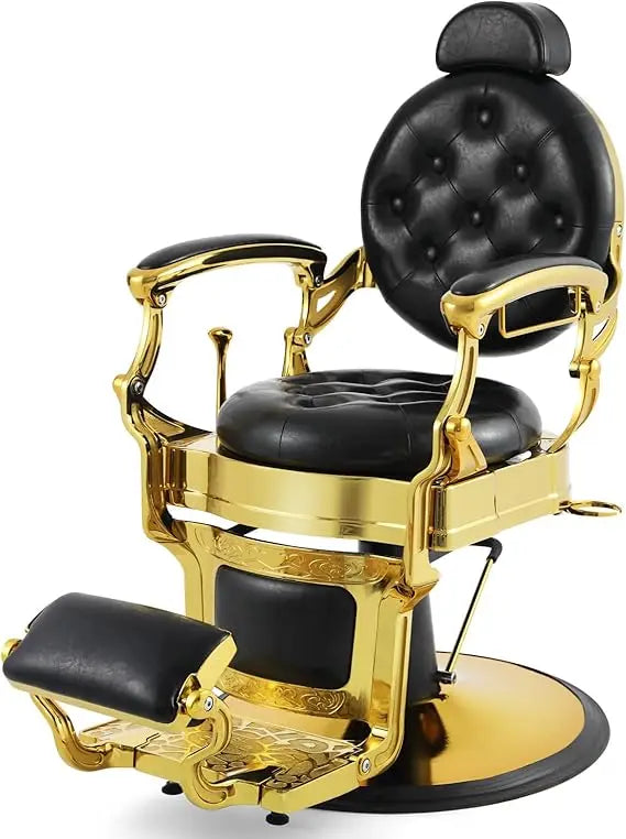Retro Barber Chair Heavy Duty Barber Chairs Vintage Salon Chair Hydraulic Recline Beauty Spa Styling Equipment Rounded Cushioni