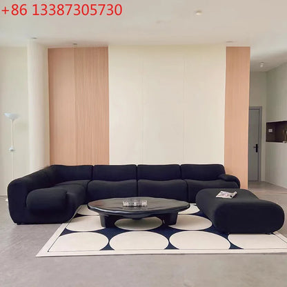 Module combination wabi-sabi wind living room sofa small apartment corner sofa