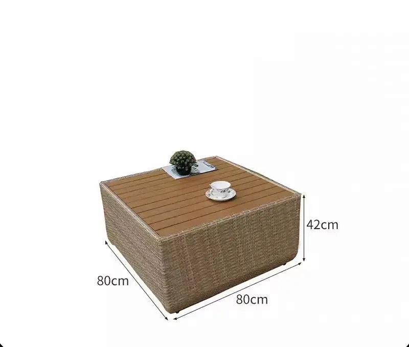 Outdoor sofa courtyard rattan garden hotel sales office sun room balcony outdoor coffee table furniture combination