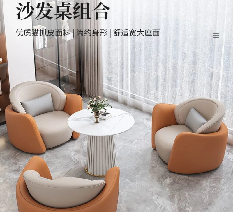 Light luxury hotel beauty salon meeting sofa coffee table combination rest area reception area sales office sofa negotiation