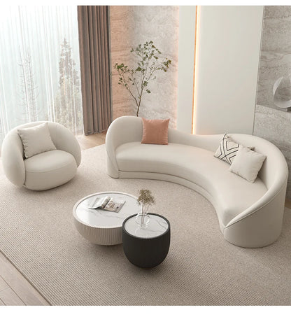 Curved White Living Room Sofas Recliner Cloud Cream Modern Living Room Sofas Create European Lazy Divano Postmodern Furniture
