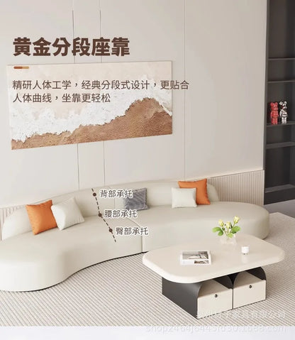 Nordic Fabric Sofa Office Business Reception Sofa Coffee Table Combination Beauty Salon Negotiation Leather Sofa