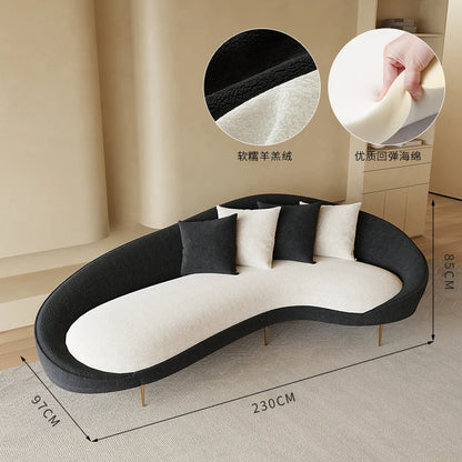 Romantic Curved Sofa Simple European Creative Room Decor Unusual Lounge Living Room Sofas Trendy Romantic Muebles Furniture
