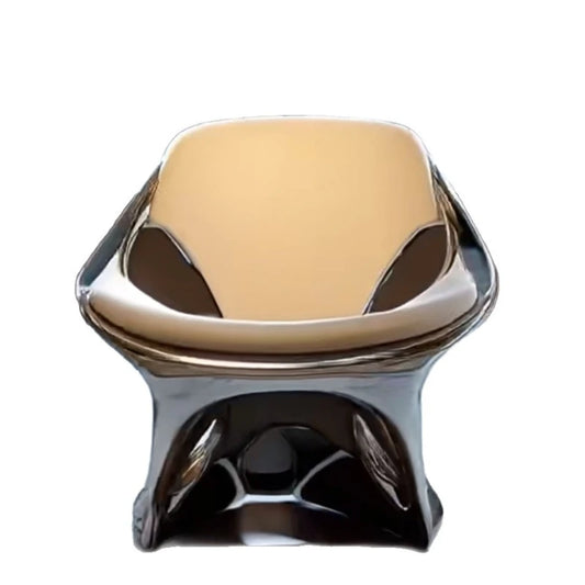 Stainless steel leisure chair living room balcony single sofa back chair